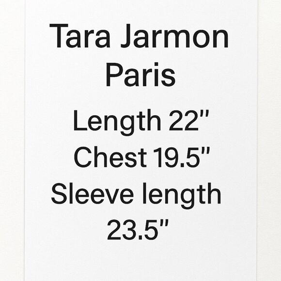 Tara Jarmon Paris Velvet Corduroy Blazer Jacket Black Size 4 Contrast Trim Lined - Picture 4 of 5